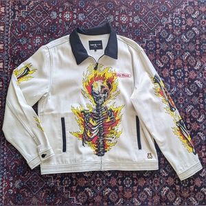 Teddy fresh flame skull jacket